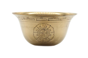 Opferschälchen, Wasserschalen-Set, Messing, 735 g.