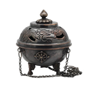 Räucherschale mit Drachen aus Nepal