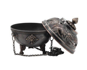 Räucherschale mit Drachen aus Nepal
