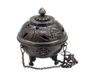 Räucherschale mit Drachen aus Nepal