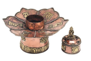 Räucherstäbchenhalter, Om Mani, Buddha, Nepal