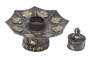 Räucherstäbchenhalter, Glückssymbole, Dorjes, Nepal
