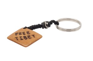 Schlüsselanhänger, Yak-Horn, Free Tibet