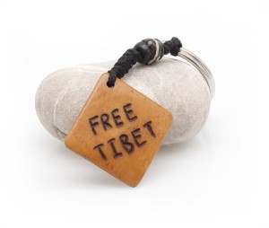Schlüsselanhänger, Yak-Horn, Free Tibet