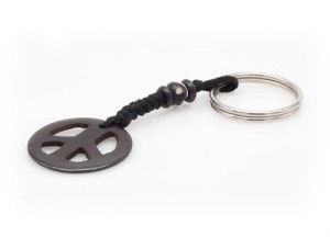 Schlüsselanhänger, Yak-Horn, Peace Zeichen 2