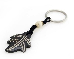 Schlüsselanhänger, Yak-Horn, Blatt
