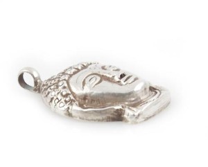 Buddha Sakyamuni Kopf Anhänger, Sterlingsilber (925)