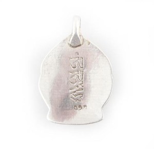 Buddha Sakyamuni Kopf Anhänger, Sterlingsilber (925)