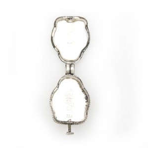 Medizin Buddha (Bhaisajyaguru) Anhänger aus Nepal, zum öffnen, Sterlingsilber (925)