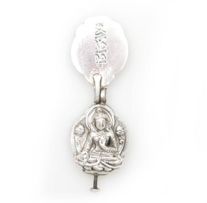 Weiße Tara Anhänger, zum öffnen, Silber