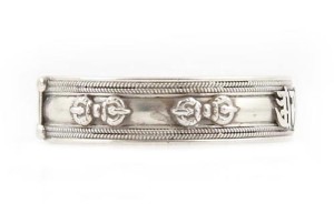 Om Mani Armreif, Sanskrit, mittel, Sterlingsilber (925)