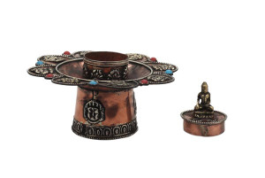 Räucherstäbchenhalter, Glückssymbole, Buddha, Nepal