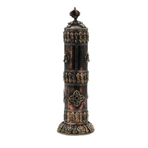 Räucherstäbchenbox mit Stäbchenhalter, verschiedene Symbole, Nepal