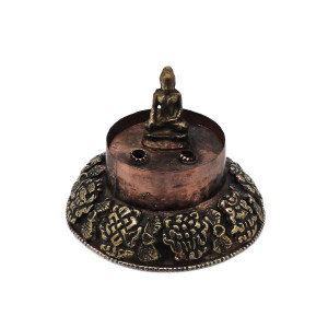 Räucherstäbchenbox mit Stäbchenhalter, verschiedene Symbole, Nepal