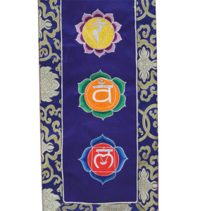 Wandbehang, sieben Chakren, blau