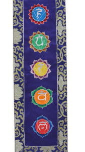Wandbehang, sieben Chakren, blau