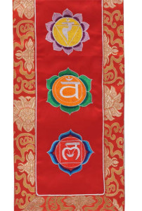 Wandbehang, sieben Chakren, mittelrot