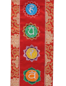 Wandbehang, sieben Chakren, mittelrot