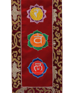 Wandbehang, sieben Chakren, dunkelrot