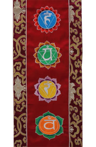 Wandbehang, sieben Chakren, dunkelrot