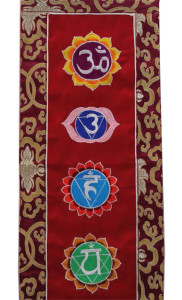 Wandbehang, sieben Chakren, dunkelrot