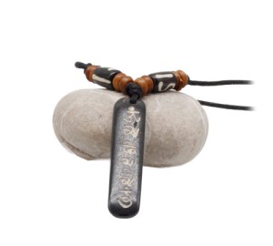 Yak Horn Anhänger - Tibet Style, Om Mani Padme Hum 9