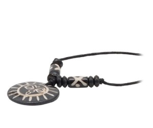 Yak Horn Anhänger - Tibet-Style, Allsehende Augen 1