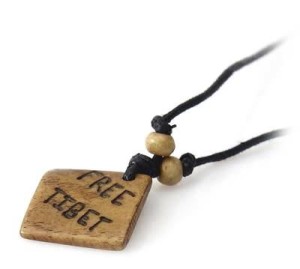 Yak Horn Anhänger, Free Tibet