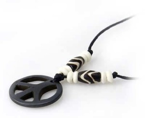 Yak Horn Anhänger - Tibet-Style, Peace 3