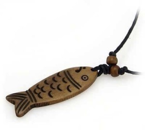 Yak Horn Anhänger, Fisch 3