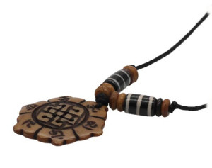 Yak Horn Anhänger - Tibet-Style, Endloser Knoten, Om Mani Padme Hum 5