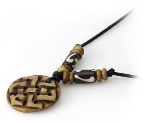 Yak Horn Anhänger - Tibet-Style, Endloser Knoten 4