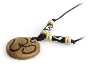 Yak Horn Anhänger - Tibet-Style, Om 20