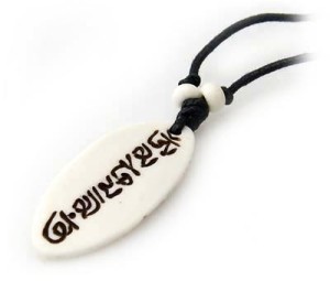 Yak Horn Anhänger, Om Mani Padme Hum 6