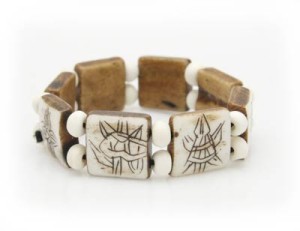 Yak Horn Armband "Eight Lucky Symbols" aus Nepal