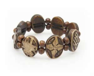 Yak Horn Armband "Eight Lucky Symbols" aus Nepal