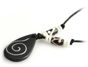 Yak Horn Anhänger - Tibet-Style, Nepal Design 5