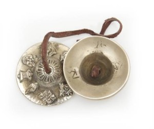 Zimbeln, Glückssymbole, Nepal, ca. 190 g.
