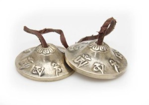 Om Mani Padme Hum Zimbeln aus Nepal, ca. 195 g.