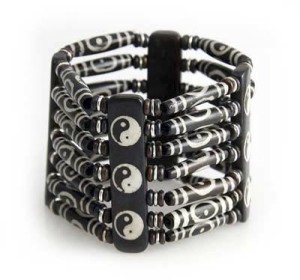 Yak Horn Armband "Ying und Yang" aus Nepal