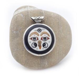 Allsehende Augen, Ying/Yang, Om Anhänger aus Nepal Allsehende Augen, Ying/Yang, Om Anhänger aus Nepal