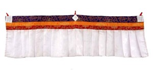 Fensterbehang aus Nepal, weiß 02, 100 cm Fensterbehang aus Nepal, weiß 02, 100 cm