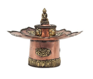 Räucherstäbchenhalter, Om Mani, Buddha, Nepal Räucherstäbchenhalter, Om Mani, Buddha, Nepal