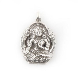 Grüne Tara Anhänger aus Nepal, Sterlingsilber (925) Grüne Tara Anhänger aus Nepal, Sterlingsilber (925)