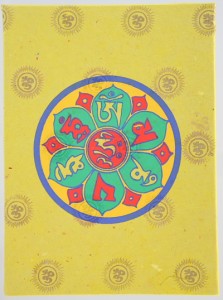 Om Mani Tagebuch aus Nepal, gelb Om Mani Tagebuch aus Nepal, gelb
