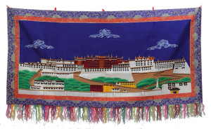Potala Wandbehang aus Nepal, 100 x 80 cm Potala Wandbehang aus Nepal, 100 x 80 cm