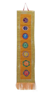 Wandbehang, sieben Chakren, orange Wandbehang, sieben Chakren, orange