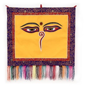 Buddha Wandbehang, "allsehende - beschützende Augen", orange, mittel, ca. 62 X 68 cm Buddha Wandbehang, "allsehende - beschützende Augen", orange, mittel, ca. 62 X 68 cm