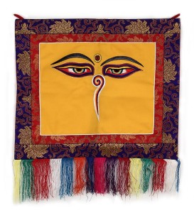 Buddha Wandbehang, "allsehende - beschützende Augen", orange, ca. 45 X 48 cm Buddha Wandbehang, "allsehende - beschützende Augen", orange, ca. 45 X 48 cm