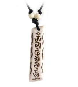 Yak Horn Anhänger, Om Mani Padme Hum 14